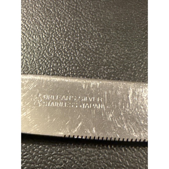 Vintage Orleans Silver Japan Stainless Silverware Flatware Floral 7 Pieces - Picture 5 of 5